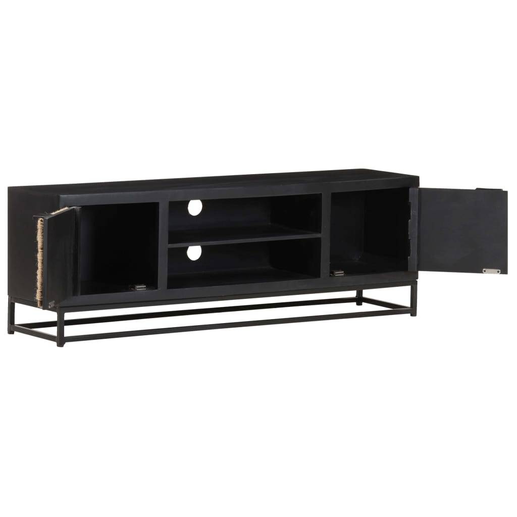 TV-Schrank 120x30x40 cm Massivholz Mango-4