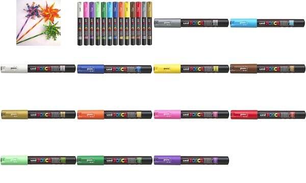 uni-ball Pigmentmarker POSCA (PC-1MC), weinrot (5654377)-1