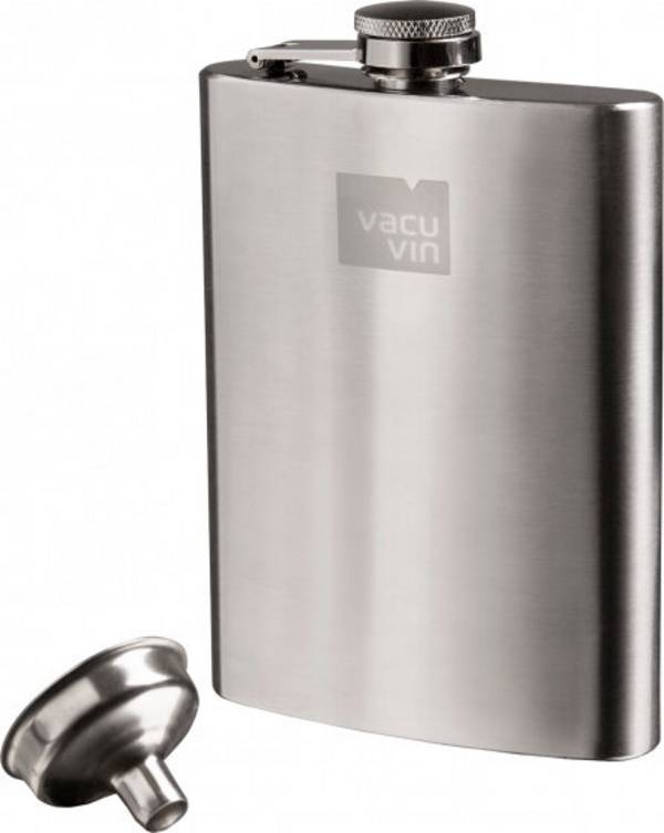 Flachmann 240 ml 9,2 x 13,7 cm Edelstahl silber 2-teilig