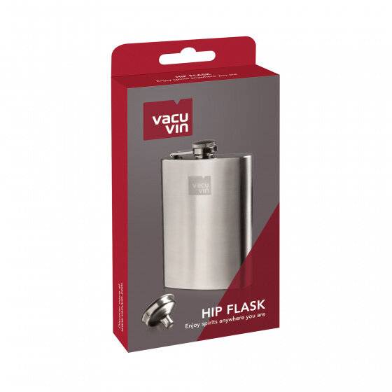 Flachmann 240 ml 9,2 x 13,7 cm Edelstahl silber 2-teilig-3