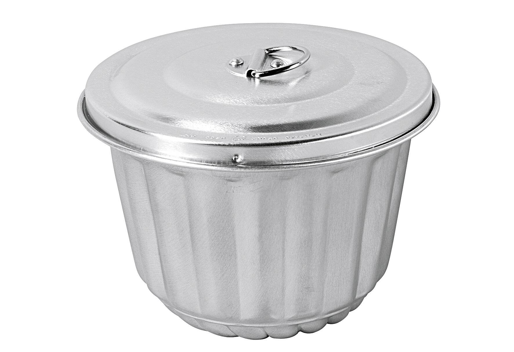 Puddingfass 200 ml Stahl silber-0