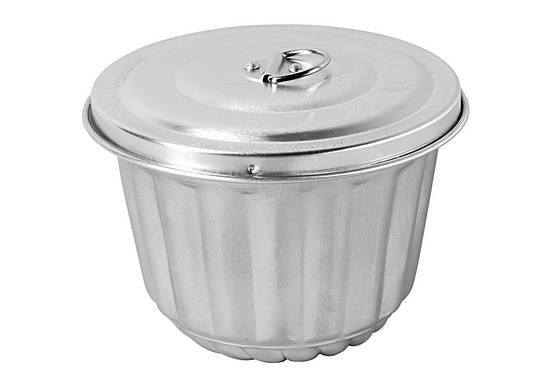 Puddingfass 200 ml Stahl silber
