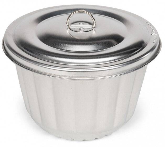Puddingfass 200 ml Stahl silber-3