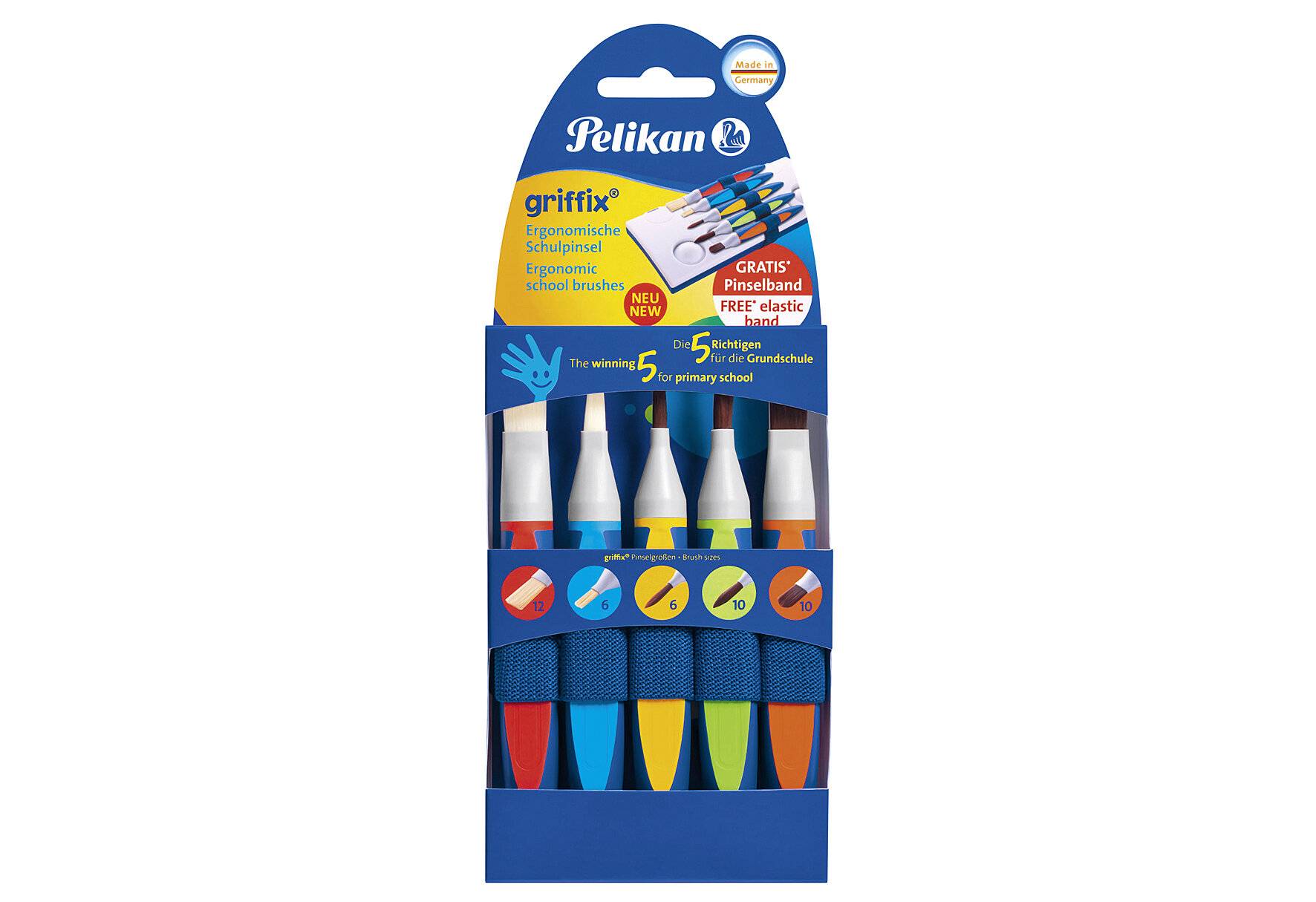 Pinsel-Set griffix Synthetik VE=5 Stück Trägerkarte-1