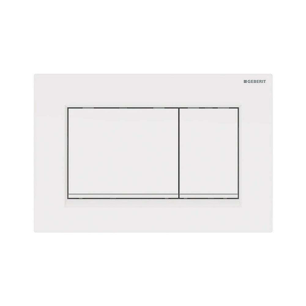 Geberit Drückerplatte Sigma20 mit 2-Mengen-Spülung, Weiß matt, 115883111