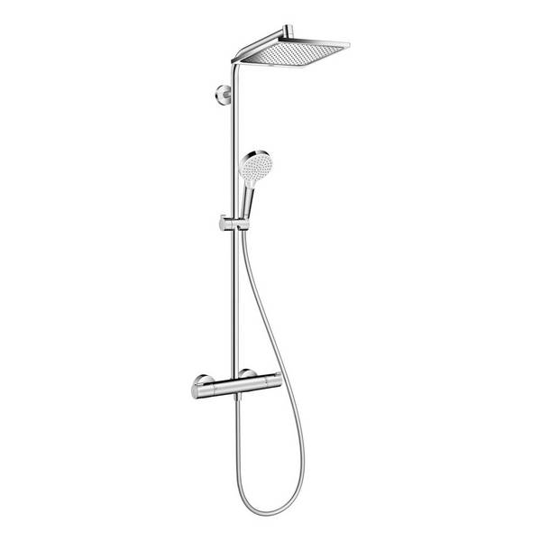 Hansgrohe Crometta E Showerpipe Duschsystem 240mm, 1jet, 15l/min, Thermostat, Chrom