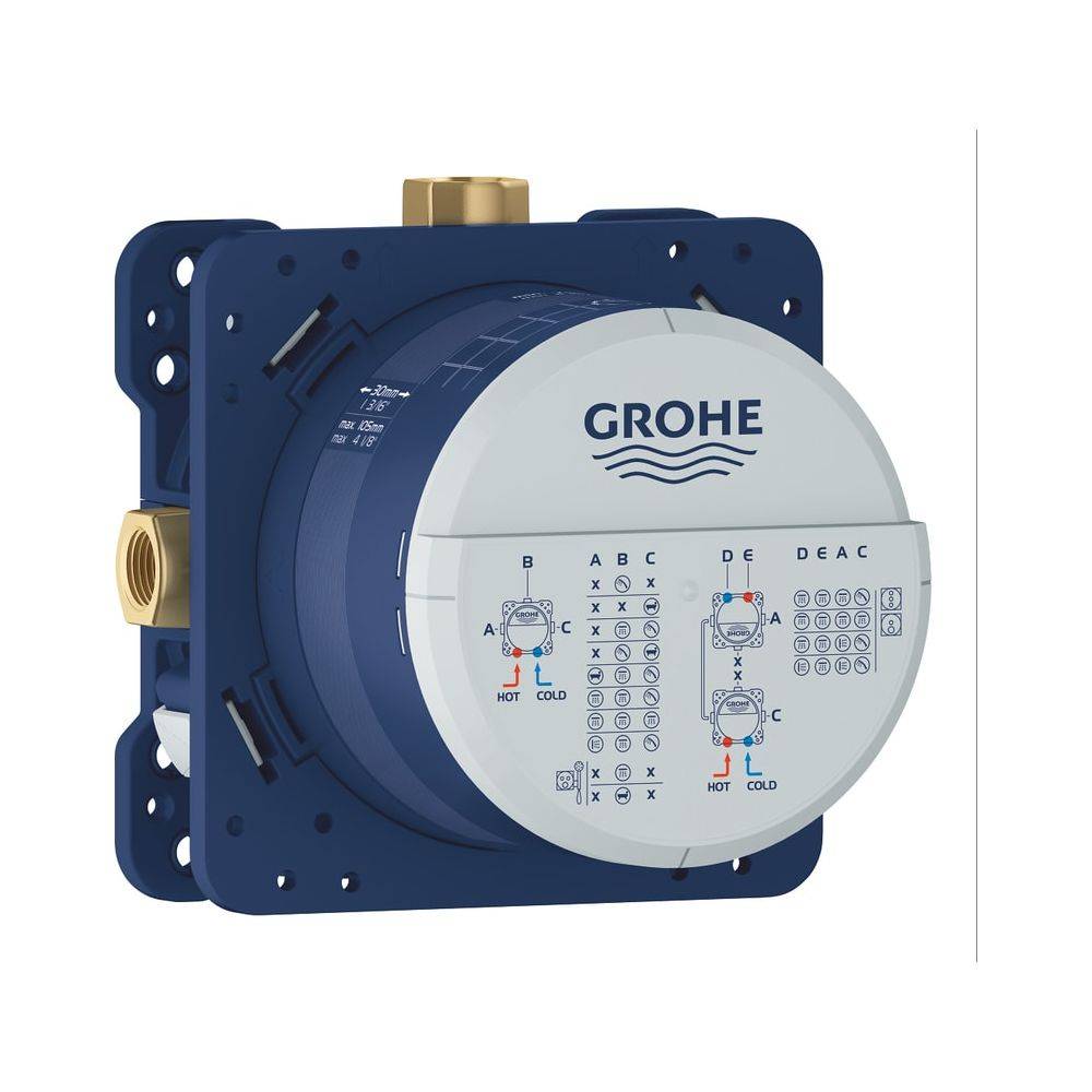 Grohe Universal-Unterputz-Einbaukörper Rapido SmartBox, DN 15, Nass- und Trockenausbau, 3 Abgänge 1/2", Einbautiefe-0