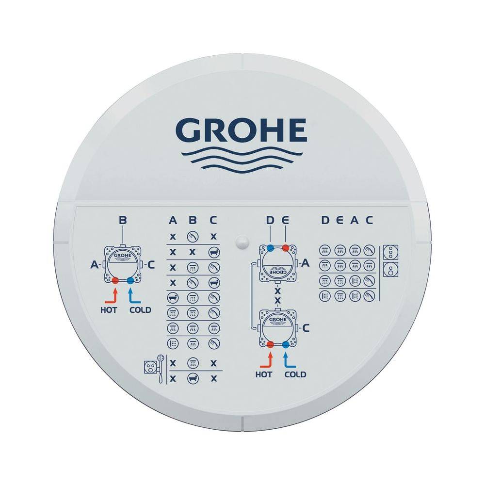 Grohe Universal-Unterputz-Einbaukörper Rapido SmartBox, DN 15, Nass- und Trockenausbau, 3 Abgänge 1/2", Einbautiefe-3