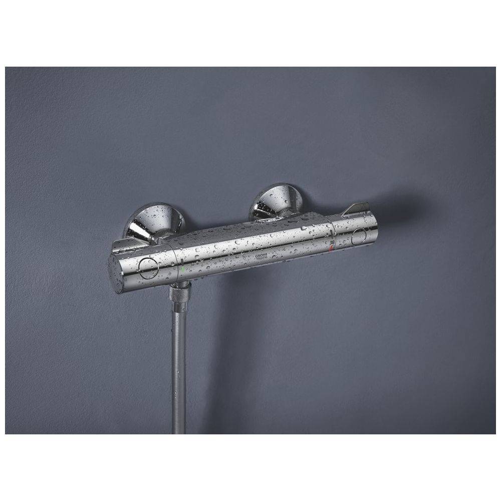 Grohe Thermostat-Brausebatterie Grohtherm 800 Wandmontage, Chrom, 34558000-1
