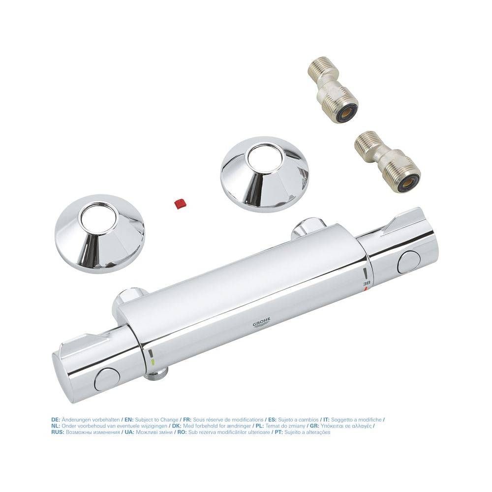 Grohe Thermostat-Brausebatterie Grohtherm 800 Wandmontage, Chrom, 34558000-2