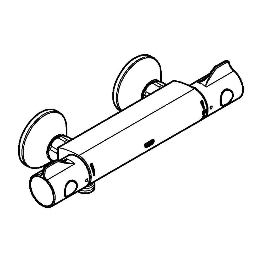 Grohe Thermostat-Brausebatterie Grohtherm 800 Wandmontage, Chrom, 34558000-3