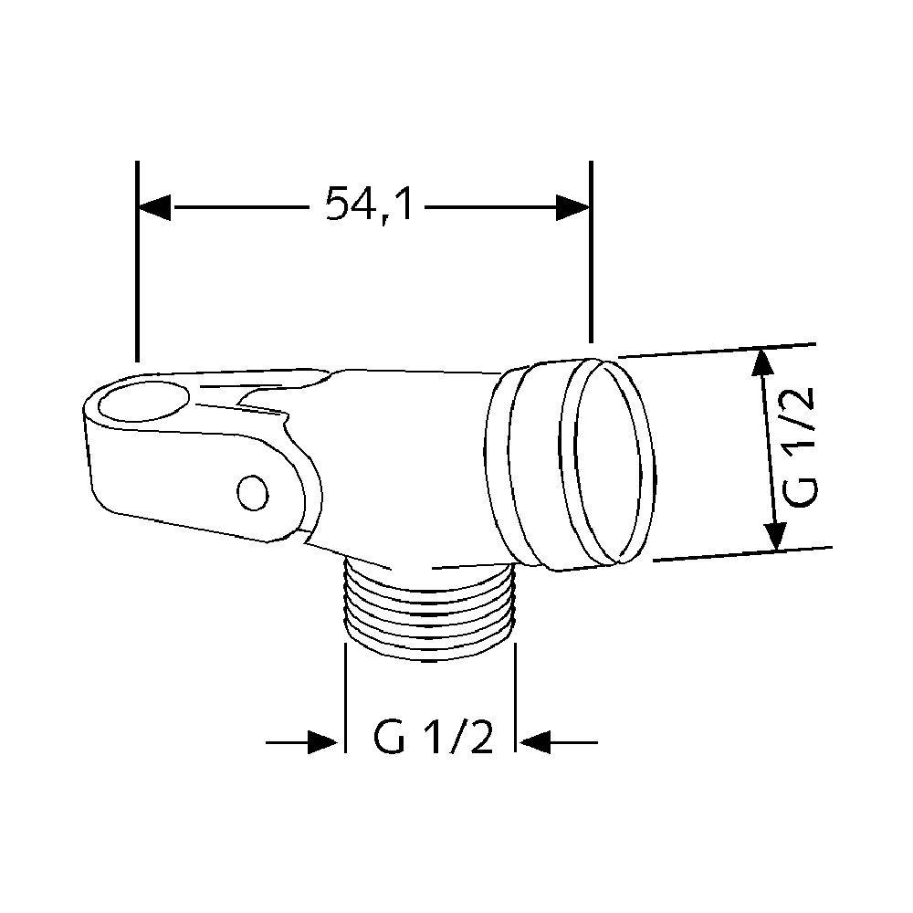 KLUDI Brausehalter mit Gelenkstück chrom-2