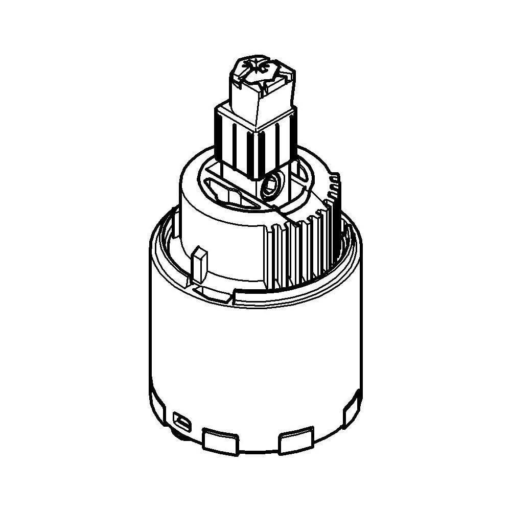 Grohe Kartusche 35mm, mit keramischem Dichtsystem, Temperaturbegrenzer, variabel einstellbare Mengenbegrenzung, 46374000-1