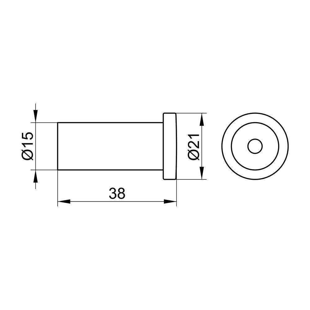 Keuco Plan Handtuchhaken 38mm, mit Befestigungsset, Verchromt, 14916010000-1