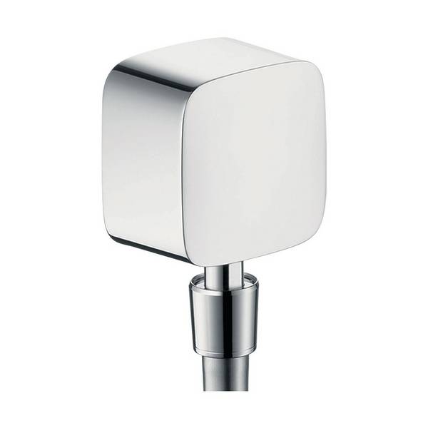 Hansgrohe FixFit Wandanschluss, Rückflussverhinderer, Kugelgelenk, Chrom