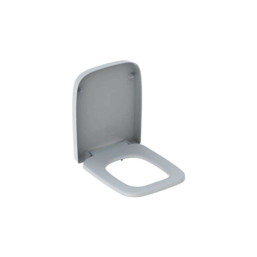 Geberit Renova Plan WC-Sitz eckiges Design Bef. von oben, Absenkautomatik o. Quick-Release oben Weiß/glänzend-1