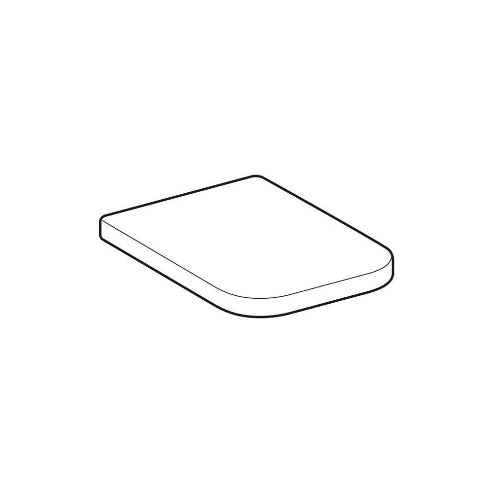 Geberit Renova Plan WC-Sitz eckiges Design Bef. von oben, Absenkautomatik o. Quick-Release oben Weiß/glänzend-3