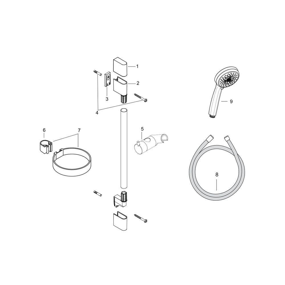 HANSGROHE Brausenset Croma 100 Multi/Unica'C 900mm chrom mit Cassetta Seifenschale-1