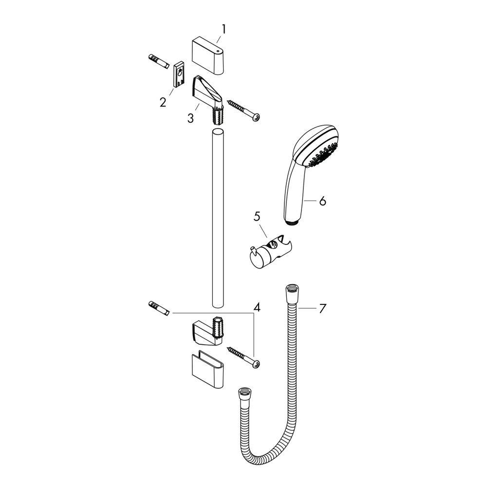 hansgrohe Crometta 85 Brauseset Mono mit Brausestange 900mm 16l/min Chrom-1
