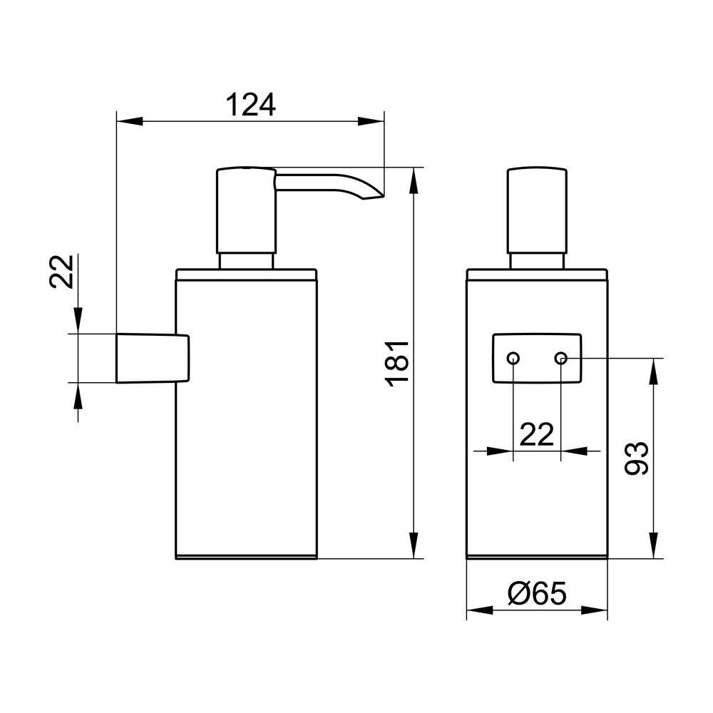Keuco Plan Lotionspender mit Pumpe und Kunststoffeinsatz, Verchromt, 14953010100-1