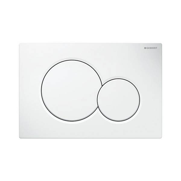 Geberit Betätigungsplatte Sigma01, 2-Mengen-Spülung, Kunststoff, Alpinweiß