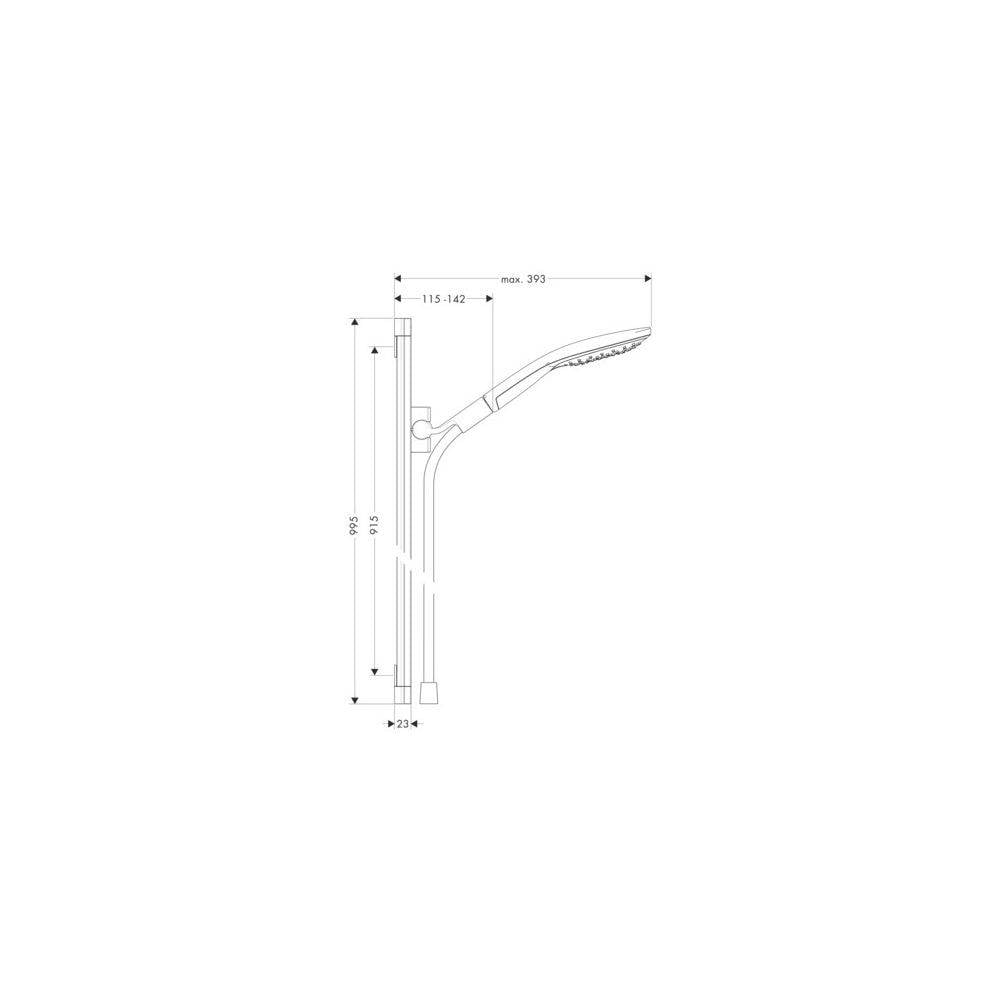 hansgrohe Raindance Select S Brauseset 150mm 3jet mit Brausestange 900mm 16,4l/min Chrom-2