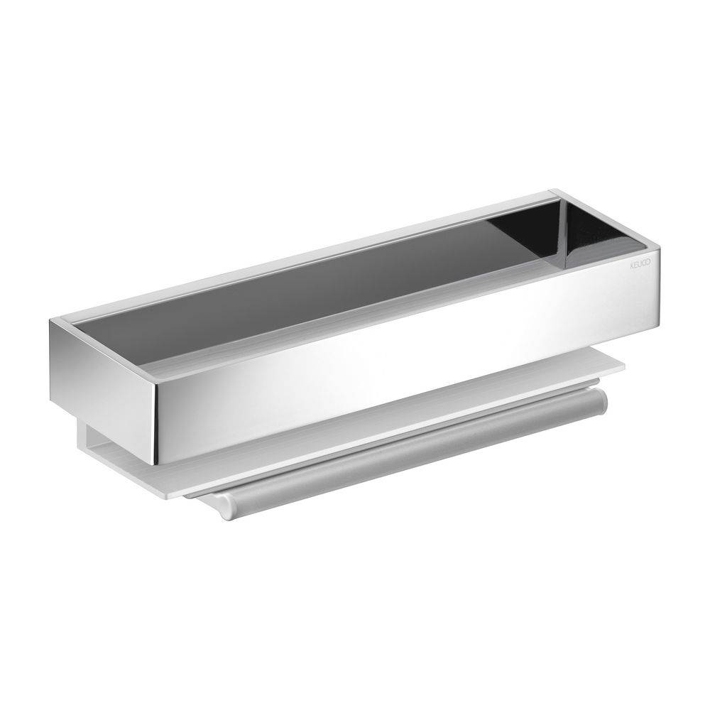 Keuco Edition 11 Duschablage, mit Glasabzieher, Verchromt/Silber eloxiert, 11159010000