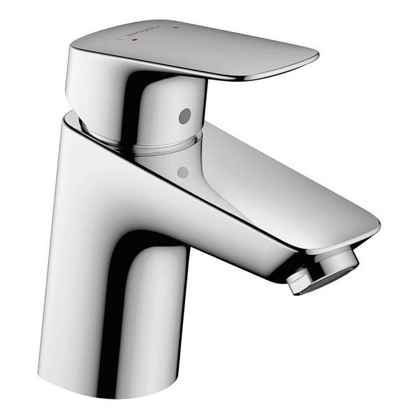 hansgrohe Logis Einhebel-Waschtischmischer 70mm 5l/min Chrom mit Zugstangen-Garnitur
