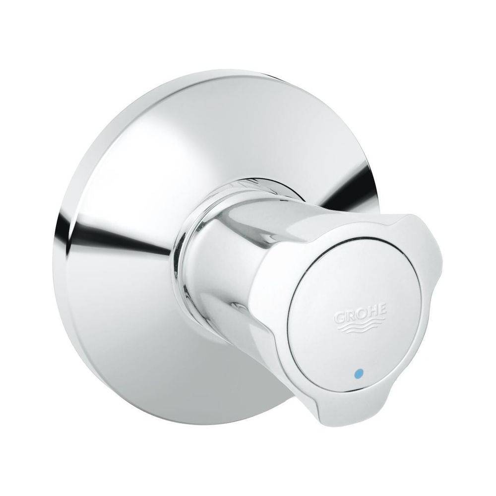 Grohe Costa Unterputzventil Oberbau, Einbautiefe stufenlos einstellbar 20-200mm, Blaue Markierung, Chrom, 19806001-0