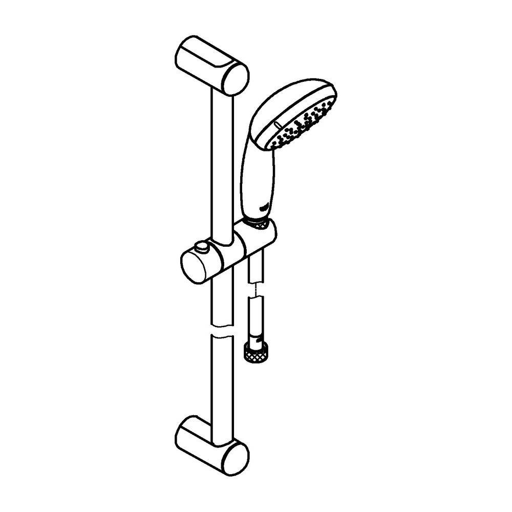 Grohe Tempesta 100 Brausestangenset 2 Strahlarten chrom 27646001-3
