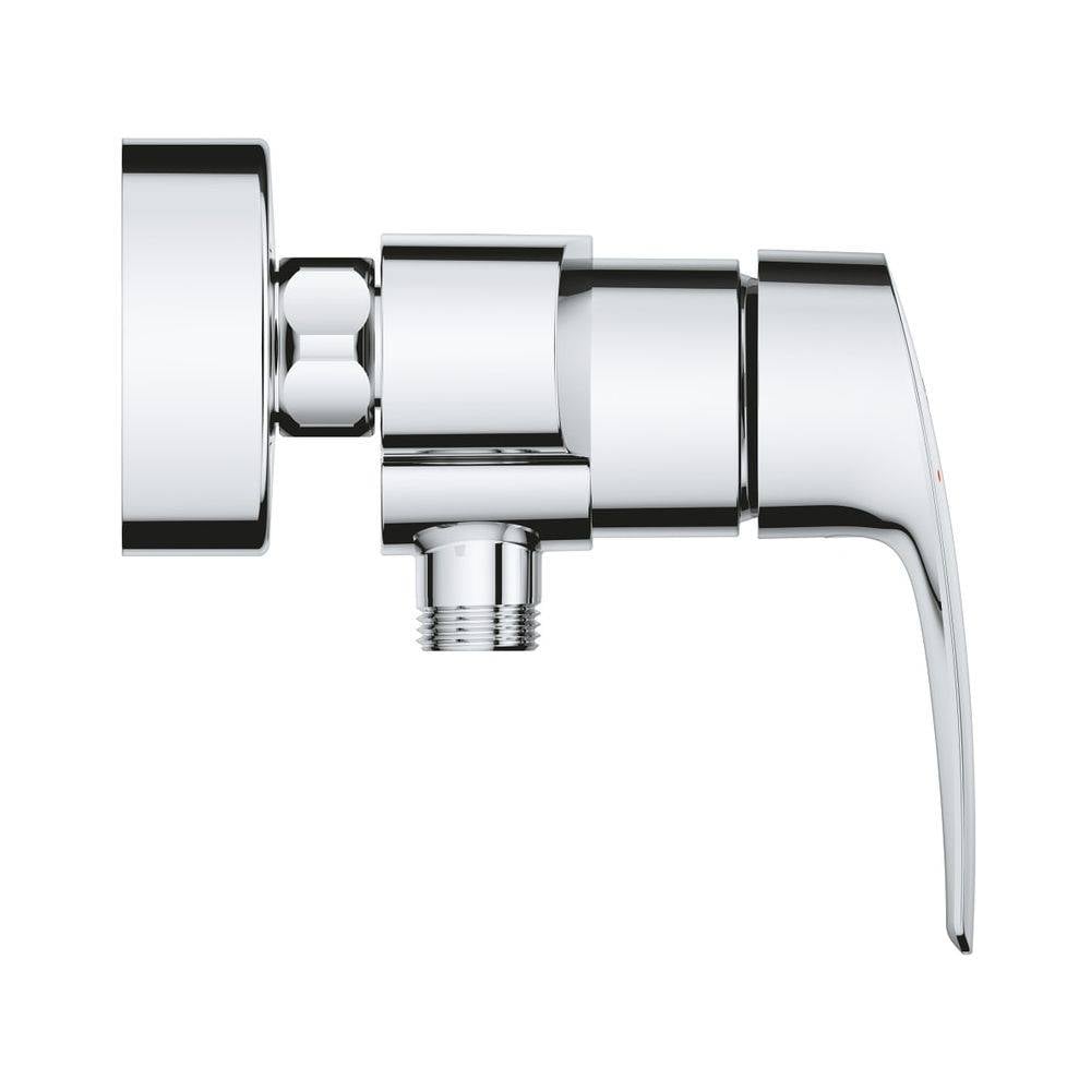 Grohe Eurosmart Einhand-Brausebatterie, Wandmontage, Temperaturbegrenzer, S-Anschlüsse, Chrom, 33555003-1