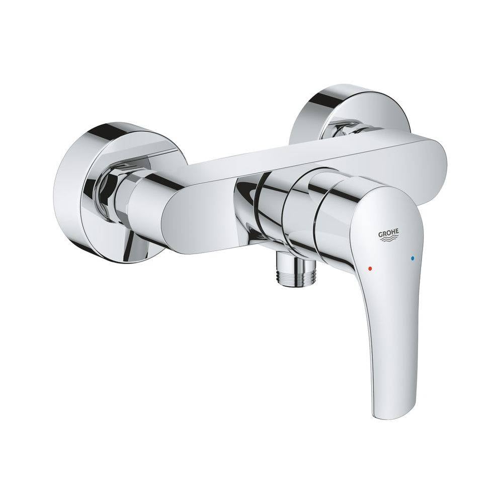 Grohe Eurosmart Einhand-Brausebatterie, Wandmontage, Temperaturbegrenzer, S-Anschlüsse, Chrom, 33555003-2