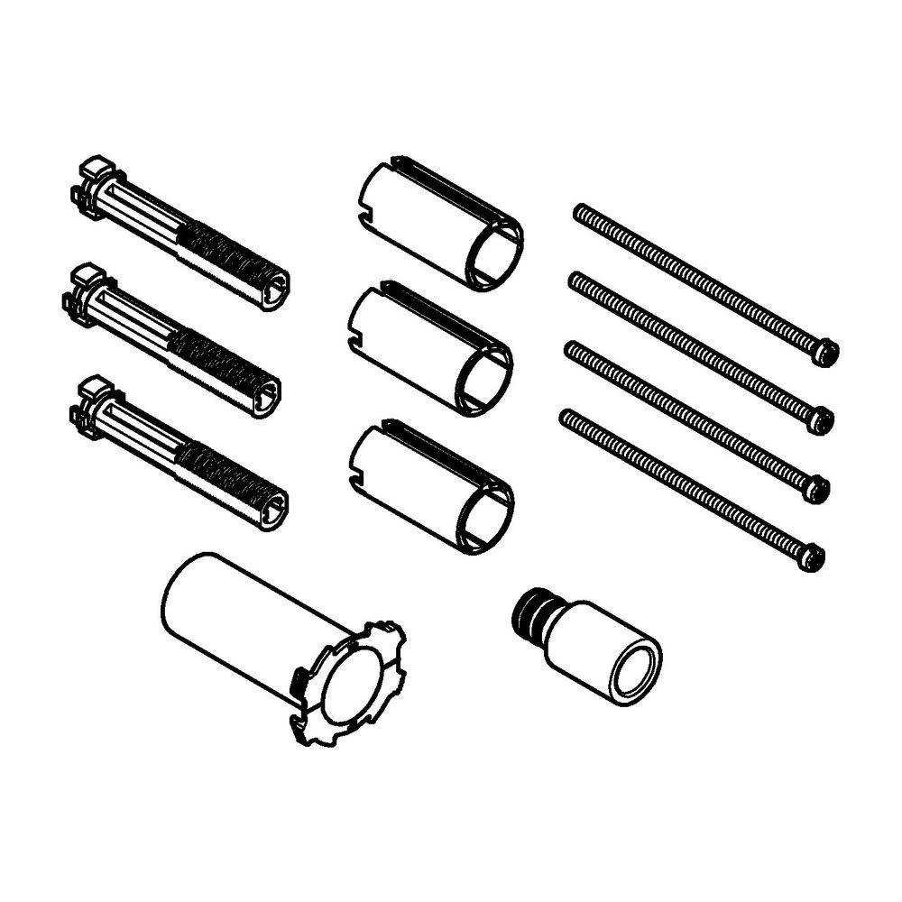 Grohe Universal-Verlängerungsset, 25mm, für Fertigmontagesets in Kombination mit Rapido SmartBox, Chrom-1