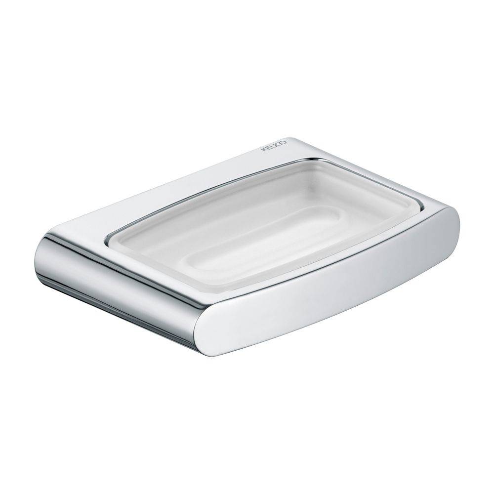 KEUCO Seifenablage Elegance 11655, mit Echtkristall-Schale matt, verchromt-0