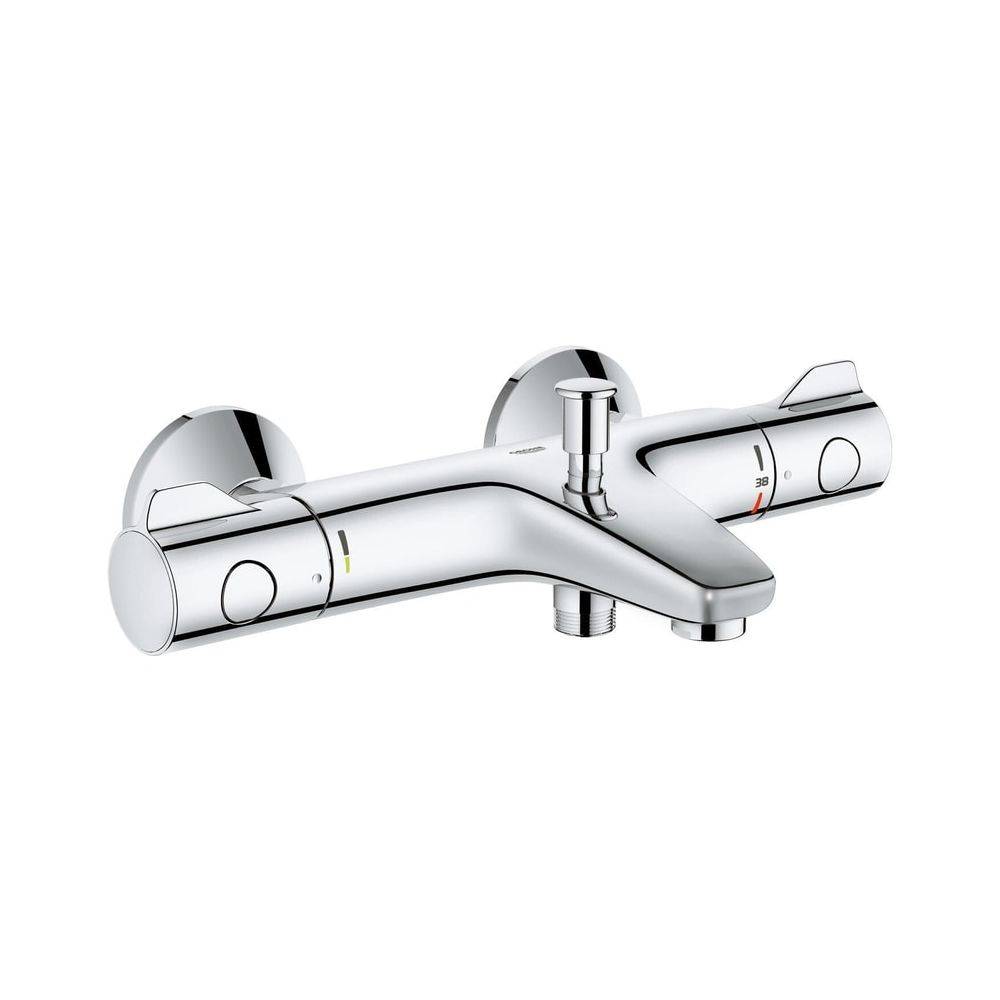 Grohe Grohtherm 800 Thermostat-Wannenbatterie, Wandmontage, eigensicher, Chrom, 34567000-0