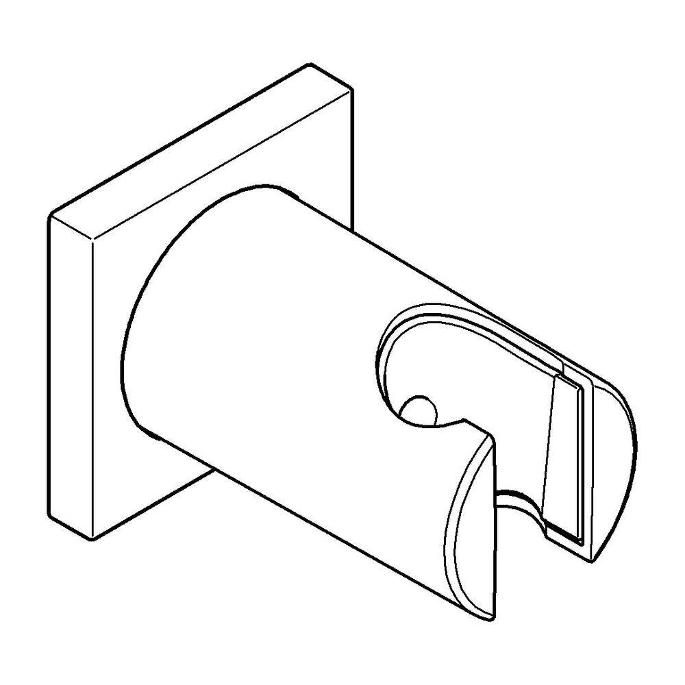 Grohe Rainshower Wandbrausehalter, nicht verstellbar, eckige Rosette, Chrom, 27075000-2