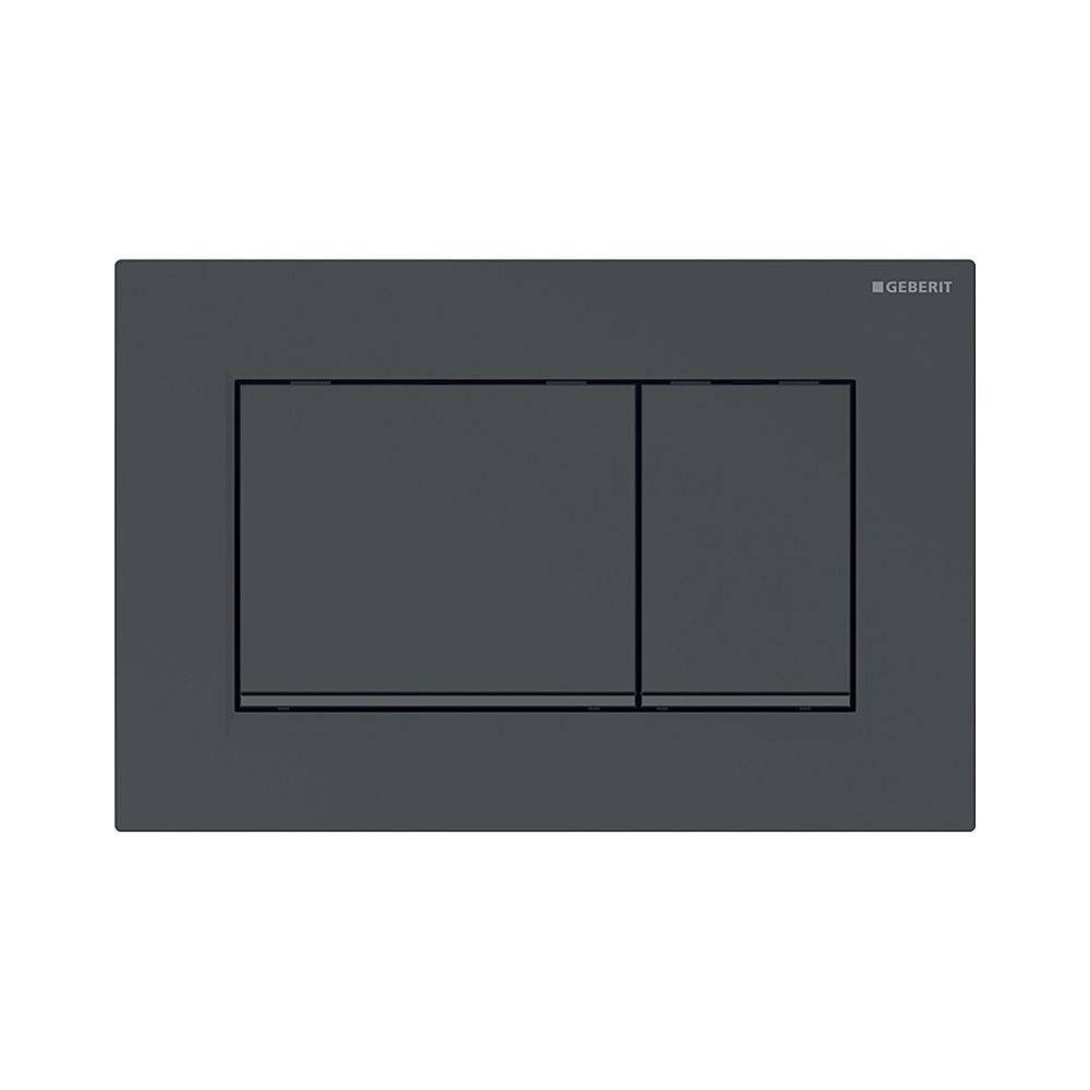 Geberit Drückerplatte Sigma20 mit 2-Mengen-Spülung, Mattschwarz, 115883DW1-0