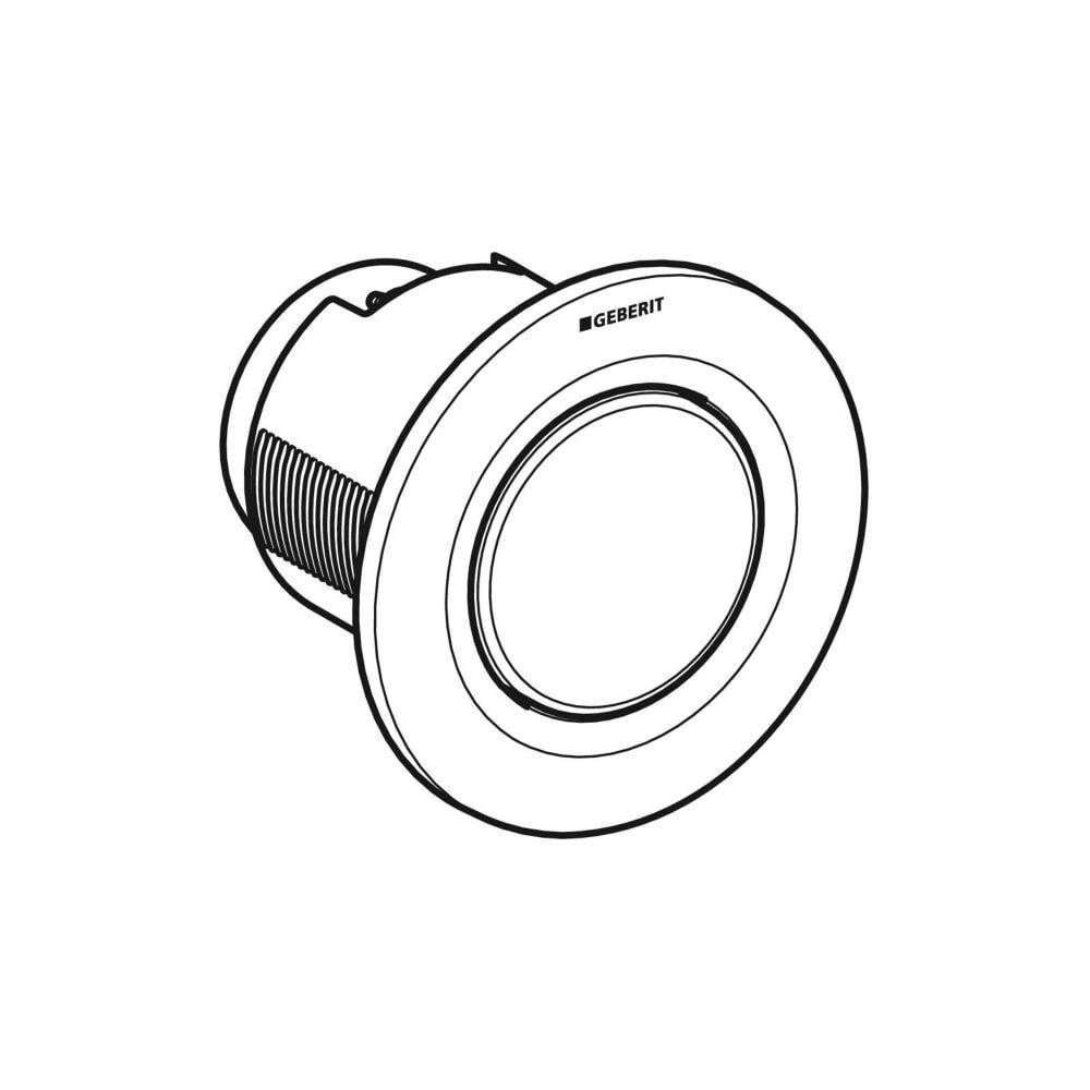 Geberit Typ 01 Fernbetätigung pneumatisch, für 1-Mengen-Spülung, Unterputz-Drücker, Weiß-1