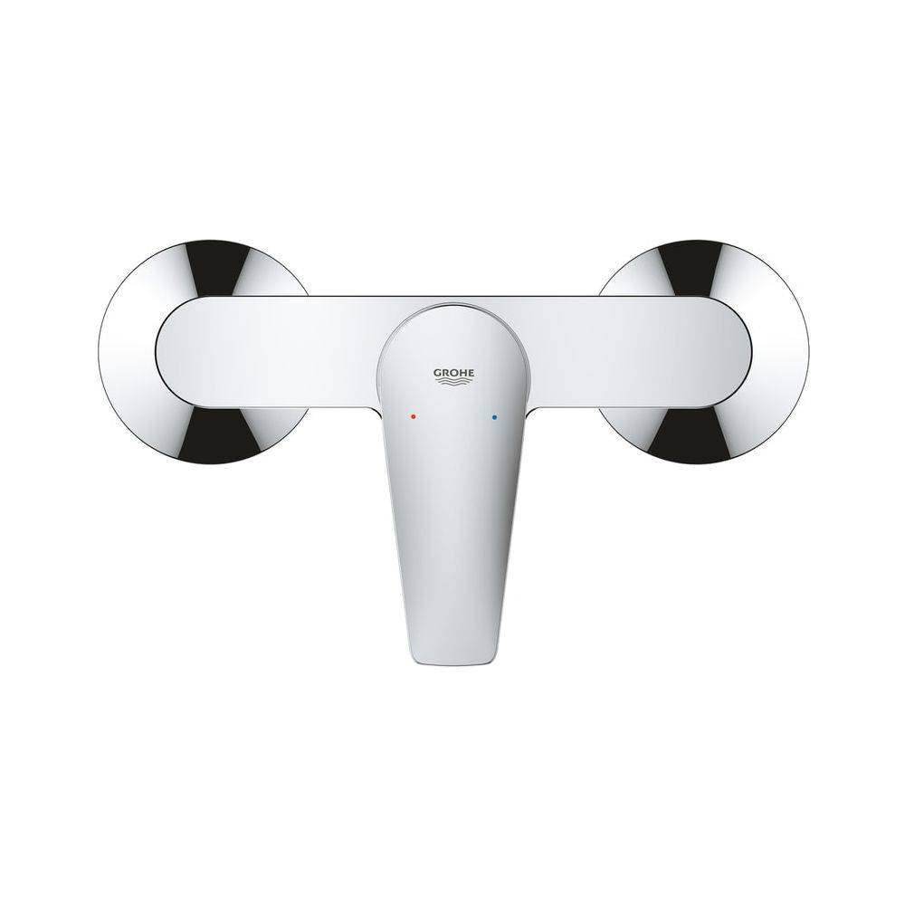 Grohe BauEdge Einhand-Brausebatterie Wandmontage, mit Temperaturbegrenzer, Chrom, 23635001-1