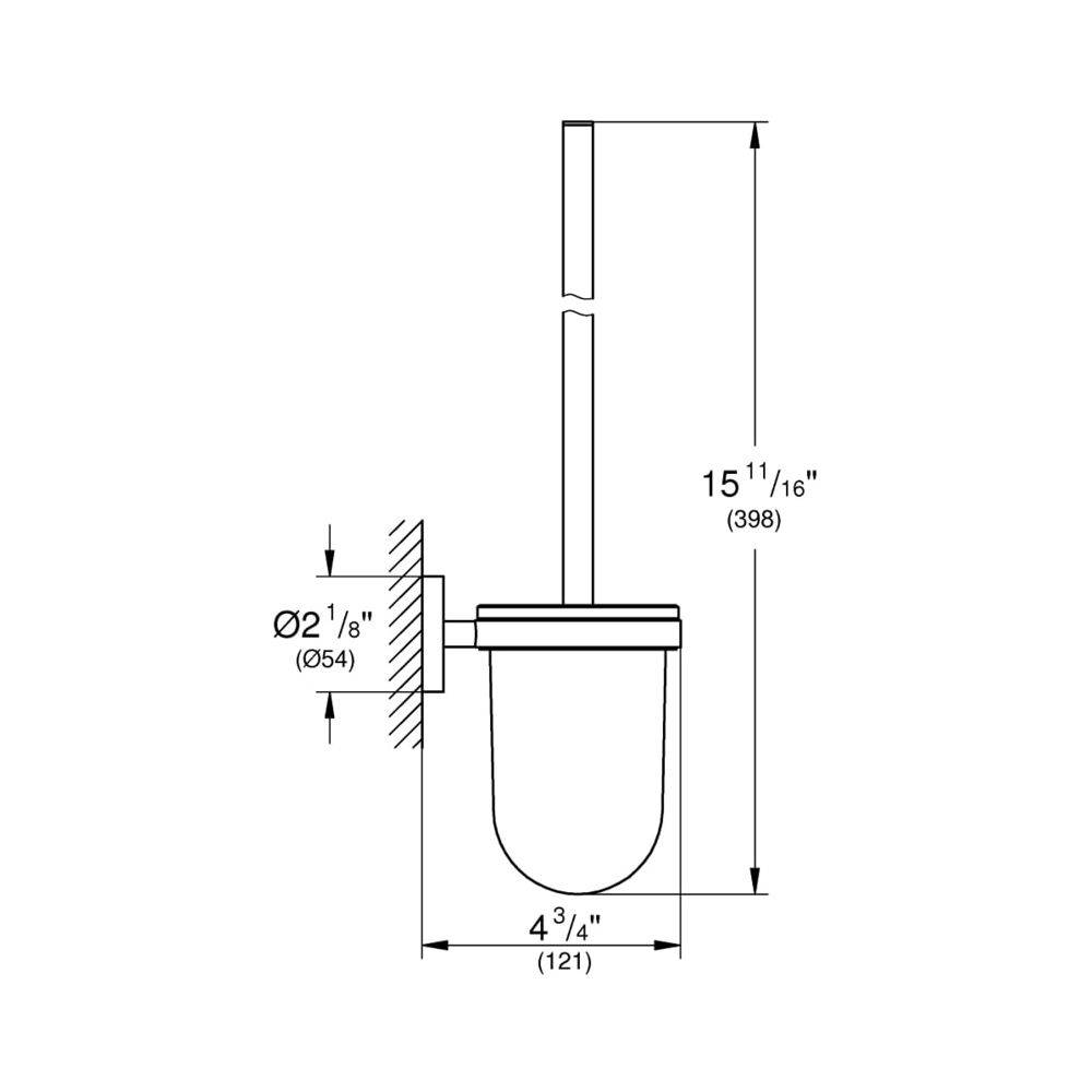 Grohe Essentials Toilettenbürstengarnitur, Wandmontage, Chrom, 40374001-2