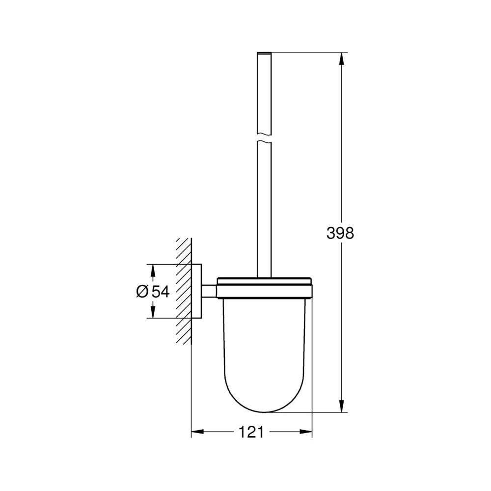 Grohe Essentials Toilettenbürstengarnitur, Wandmontage, Chrom, 40374001-3