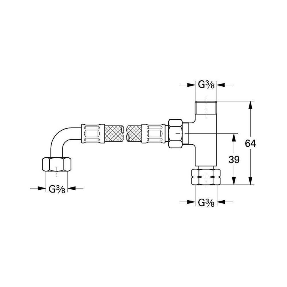Grohe Anschlussset für Grohtherm Micro, Chrom, 47533000-2