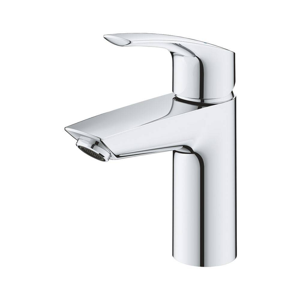 Grohe Eurosmart Einhand-Waschtischbatterie, S-Size, Temperaturbegrenzer, glatter Körper, Chrom, 32467003-0