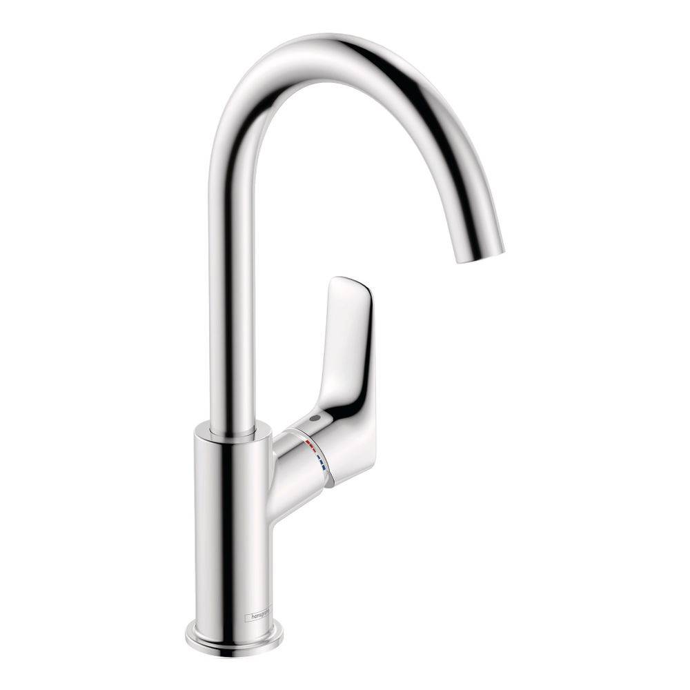 hansgrohe Logis Einhebel-Waschtischmischer 210mm 5l/min Chrom mit Schwenkauslauf und Zugstangen-Garnitur-0