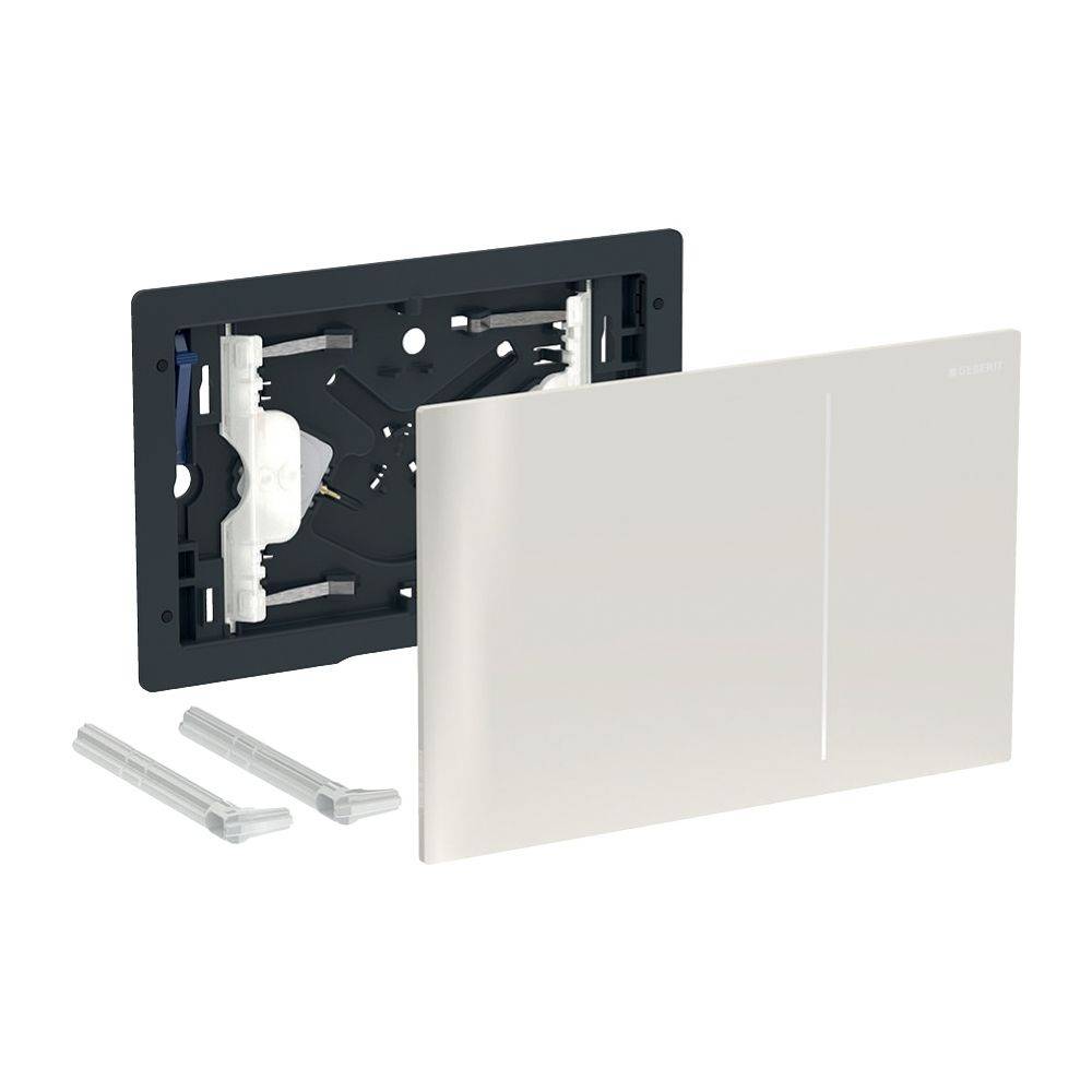 Geberit Sigma70 Betätigungsplatte, Glas, 2-Mengen-Spülung, Sandgrau, 242813JL1-0