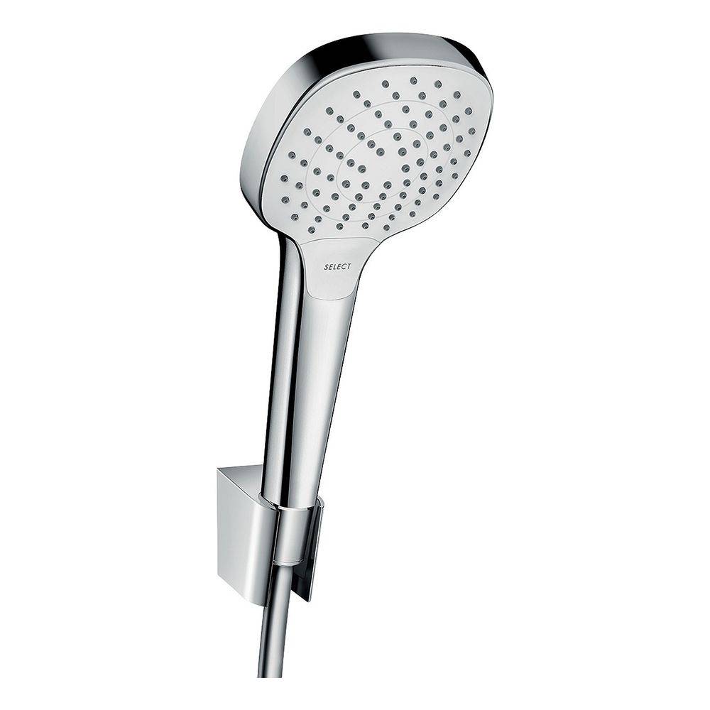 Hansgrohe Croma Select E Brausehalterset 110mm Vario/Porter 14,7l/min mit Brauseschlauch 1,25m Weiß/Chrom