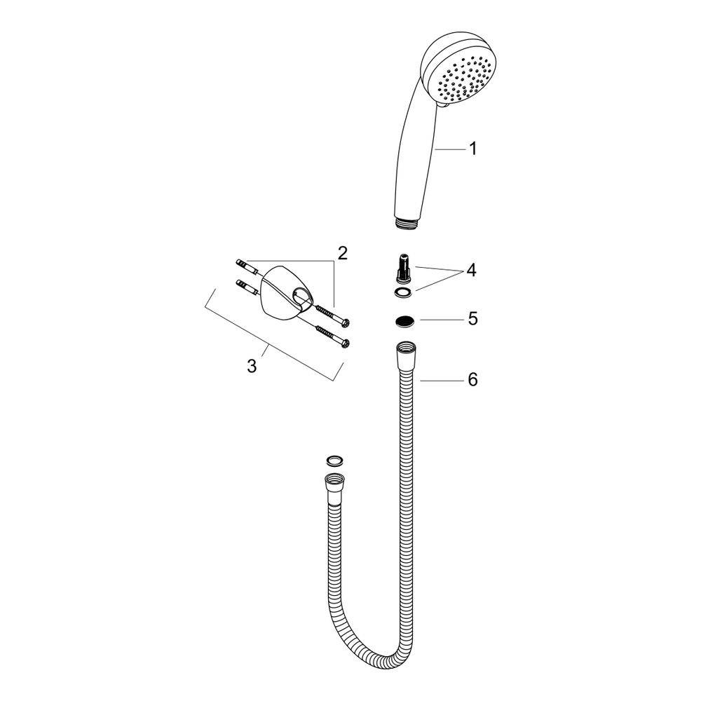 Hansgrohe Crometta 85 Brausehalterset Vario mit Brauseschlauch 1,25m, Chrom-2