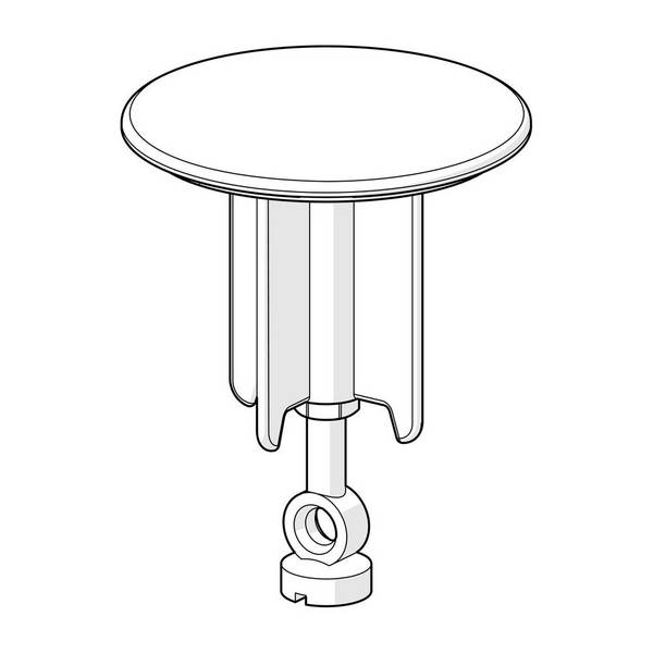 Hansa Stopfen Ablaufgarnitur, Durchmesser 63mm, Chrom, 59902021