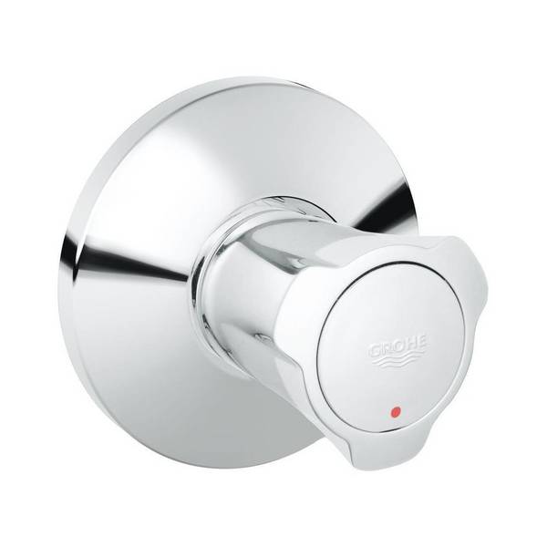 Grohe Costa Unterputzventil Oberbau, Einbautiefe stufenlos einstellbar 20-200mm, Rote Markierung, Chrom, 19807001
