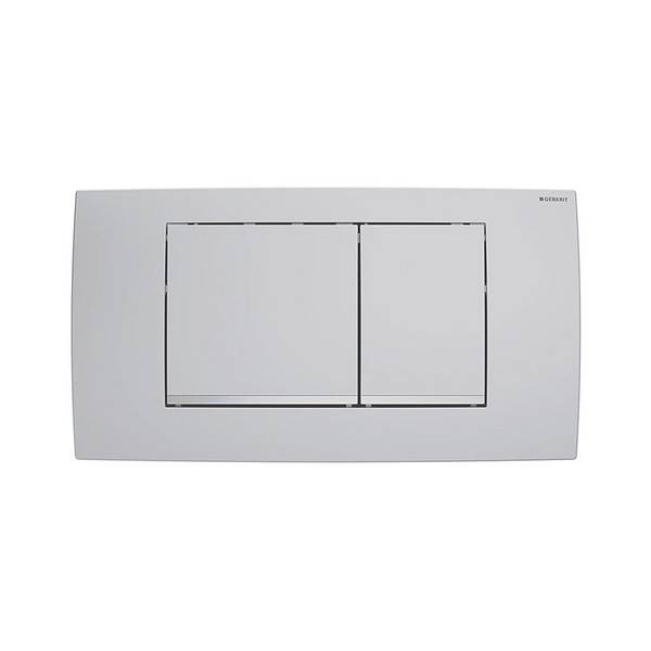 Geberit Twinline 30 Drückerplatte mit 2-Mengen-Spülung, Mattchrom, Easy to Clean-beschichtet